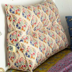NATURAL LIFE: FLORAL DIAMONDS: HEADBOARD WEDGE PILLOW